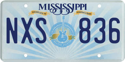 MS license plate NXS836