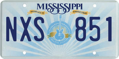 MS license plate NXS851