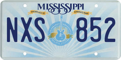 MS license plate NXS852