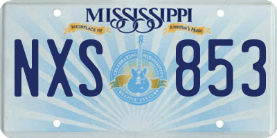 MS license plate NXS853
