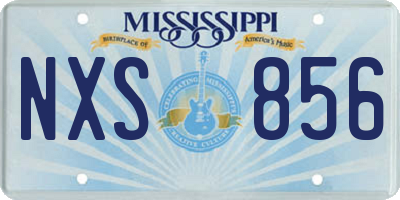 MS license plate NXS856