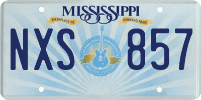 MS license plate NXS857