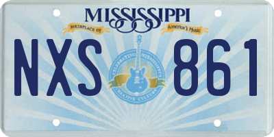 MS license plate NXS861