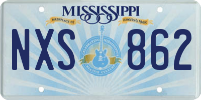 MS license plate NXS862