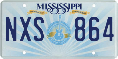 MS license plate NXS864