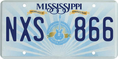 MS license plate NXS866