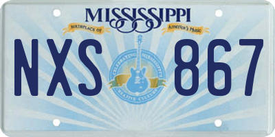 MS license plate NXS867