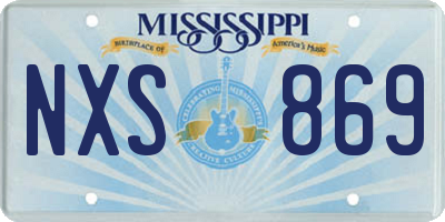 MS license plate NXS869