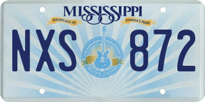 MS license plate NXS872