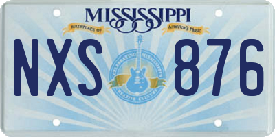 MS license plate NXS876