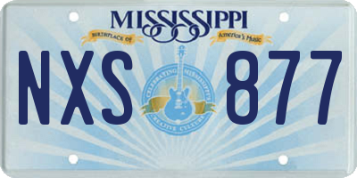 MS license plate NXS877