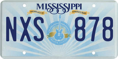 MS license plate NXS878