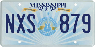 MS license plate NXS879