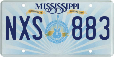 MS license plate NXS883