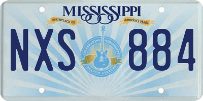 MS license plate NXS884