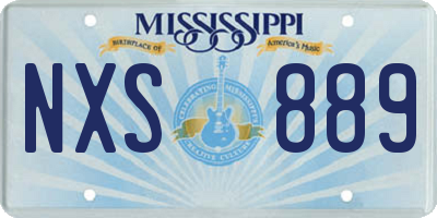 MS license plate NXS889