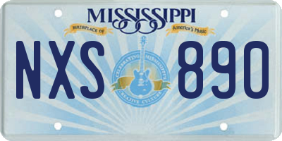 MS license plate NXS890