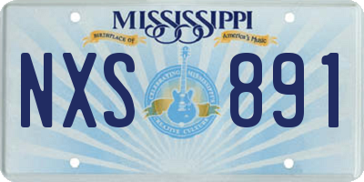 MS license plate NXS891