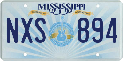 MS license plate NXS894