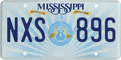 MS license plate NXS896