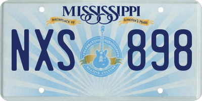 MS license plate NXS898
