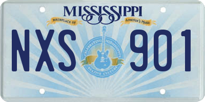 MS license plate NXS901