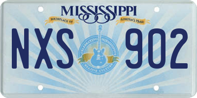 MS license plate NXS902