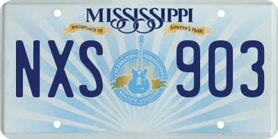 MS license plate NXS903