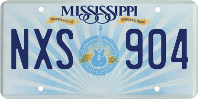 MS license plate NXS904