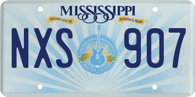 MS license plate NXS907