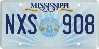 MS license plate NXS908
