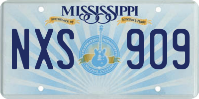 MS license plate NXS909