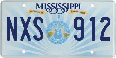 MS license plate NXS912