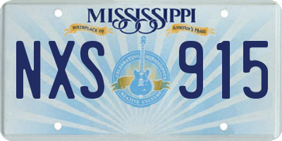 MS license plate NXS915