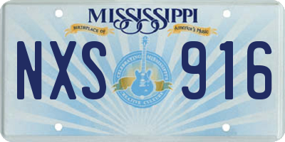 MS license plate NXS916