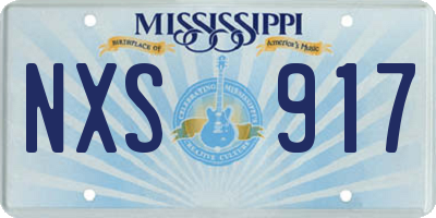 MS license plate NXS917