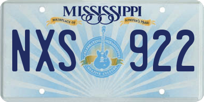 MS license plate NXS922