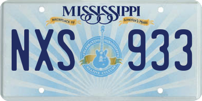 MS license plate NXS933