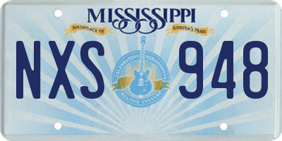 MS license plate NXS948