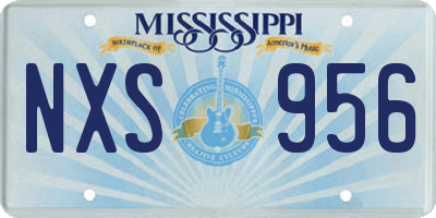 MS license plate NXS956