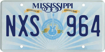 MS license plate NXS964