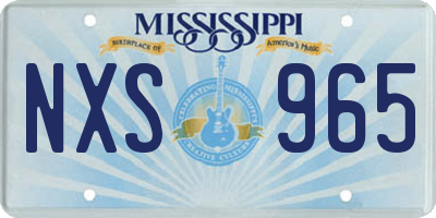 MS license plate NXS965