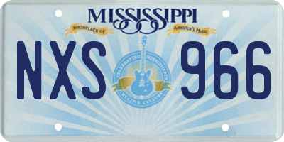 MS license plate NXS966