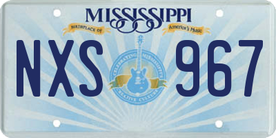 MS license plate NXS967