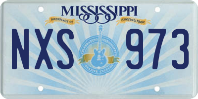 MS license plate NXS973