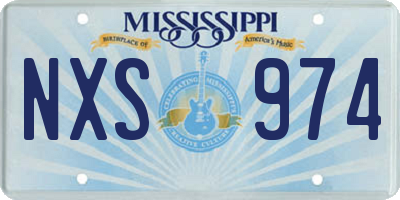 MS license plate NXS974