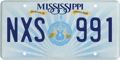 MS license plate NXS991