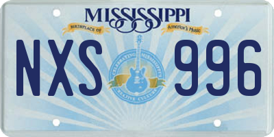 MS license plate NXS996