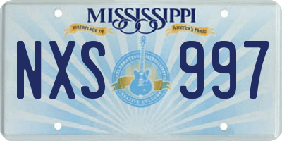 MS license plate NXS997