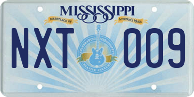 MS license plate NXT009